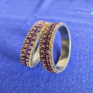Purple Gold Bangles
